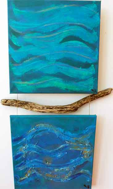 Welle I und Welle II mit Treibholz